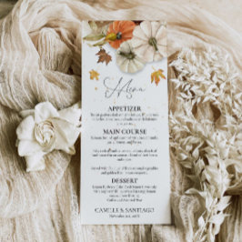 Menu Casamento outono Russo