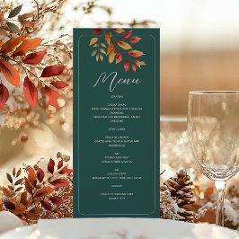 Menu Casamento outono Teal Boho