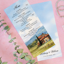 Menu Casamento Paisagem Natural no Campo Toscano 