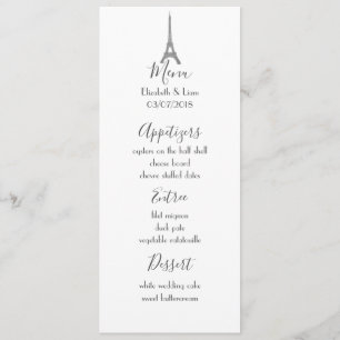 Menu Casamento Parisiense