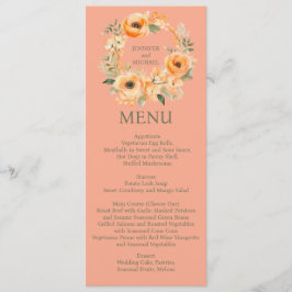 Menu Casamento Peach Summer Janto ou Menu de Almoç