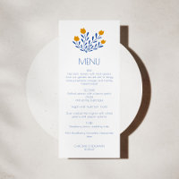 Casamento Personalizado Amarelo Azul das Flores do