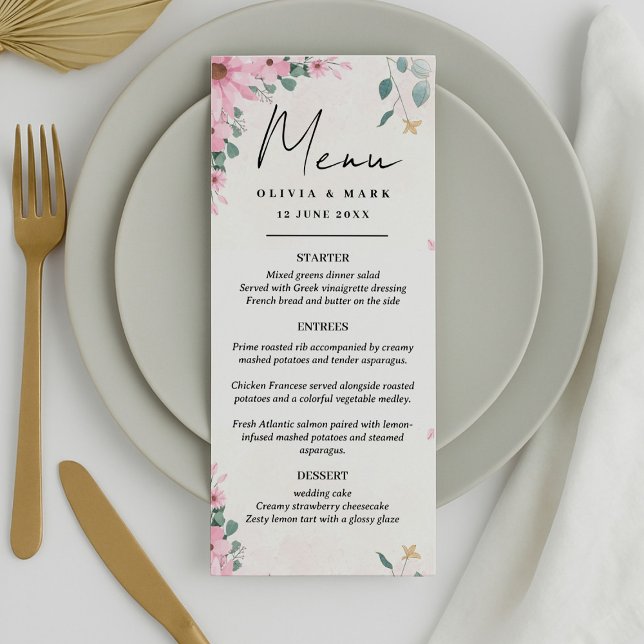 Menu Casamento Personalizado - Arranque, Entrées & (Criador carregado)