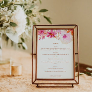 Menu Casamento Personalizado De Bic Floral Laranja-Cor-