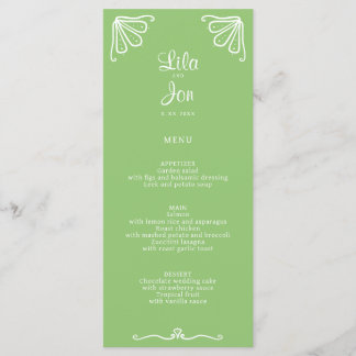 Menu Casamento Personalizado Tuberose