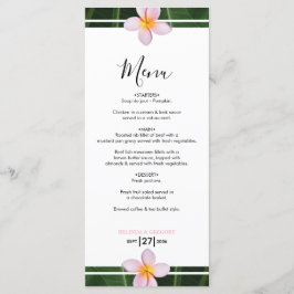 Menu Casamento Pink Frangipani Plumeria