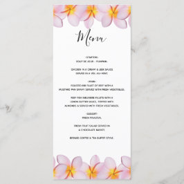 Menu Casamento Pink Plumeria Frangipani
