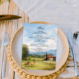 Menu Casamento Pintura da Natureza no Campo Toscano 