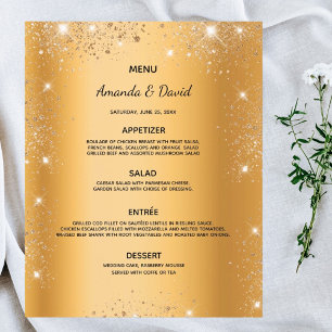 Menu Casamento - pó metálico brilhante