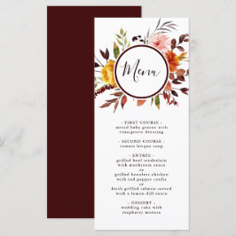 Menu Casamento por Aquarela de Autumn Garden Marsala