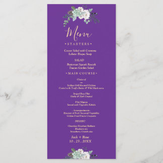 Menu Casamento por Aquarela de inverno