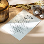 Menu Casamento Preto e Branco Elegante | Floral Minimal<br><div class="desc">Celebre seu dia especial com este elegante menu de casamento preto e branco com detalhes florais e um design limpo e minimalista. Este menu oferece uma aparência de eterno que complementa qualquer estilo de casamento, do moderno ao clássico. Ele adiciona um toque sofisticado à sua configuração de mesa, ao mesmo...</div>