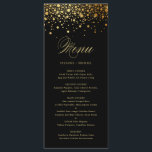Menu Casamento Preto Elegante Faux Gold Foil Confetti<br><div class="desc">Adicione um sotaque elegante à sua capa de tabela de eventos com este cartão de menu personalizável. Ele apresenta pontos de confete de folha de ouro falsos com um roteiro elegante. Personalize este cartão de menu elegante adicionando os seus próprios detalhes. Este falso cartão de cardápio de folha de ouro...</div>