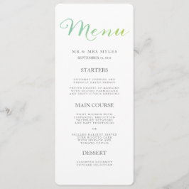 Menu Casamento Pure Love Watercolor / Emerald Limã