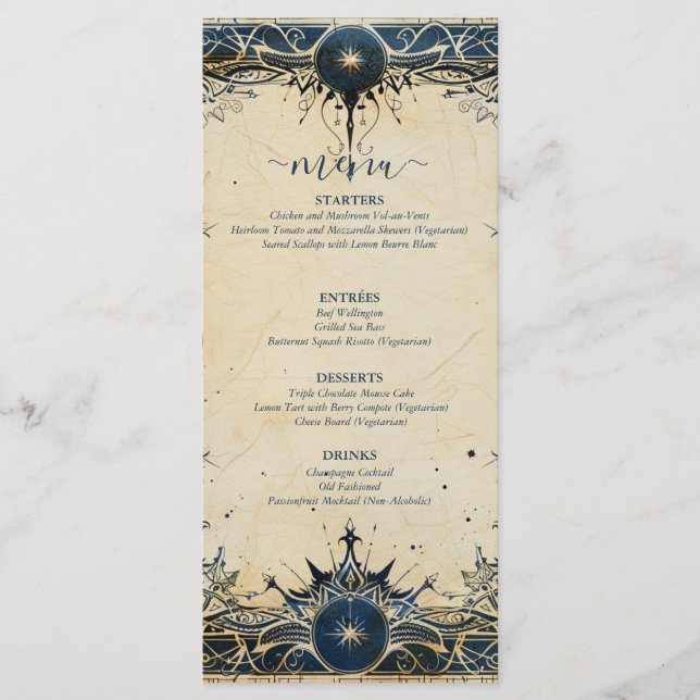 Menu Casamento Real Numenoreano (Frente)