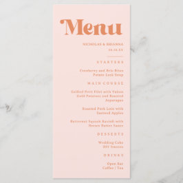 Menu Casamento Retrô Pêssego e Creme