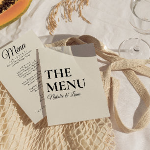 Menu Casamento Retrorna de Nata Negra Elegante