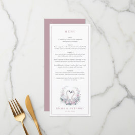 Menu Casamento Romântico de Casal Swan