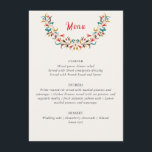 Menu Casamento Romântico Elegante Floral Wreath Moderno<br><div class="desc">Um belo convite para comemorar ocasiões especiais e festivais vem com o digital e o convite eletrônico, de acordo com o seu pedido. Gostaríamos de replicar nossas designs para fazer vários produtos como placas rsvp, envelopes de etiquetas e muito mais. A personalização está disponível para pronta para impressão, mediante solicitação,...</div>