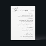 Menu Casamento Romântico Moderno da Caligrafia Delicada<br><div class="desc">Elevem sua recepção de casamento com nosso Delicado Menu de Casamento Calliográfico, uma combinação perfeita de modernidade e romance. Esta bela peça apresenta um intrincado roteiro de caligrafia que adiciona um toque de beleza do eterno à sua experiência de jantar. Feito com um toque contemporâneo, o cardápio combina perfeitamente a...</div>