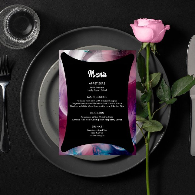 Menu Casamento Rosa Cor de Água Válida (Criador carregado)