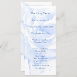 Menu Casamento rosa Design Azul Colorido