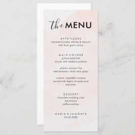 Menu Casamento Rosa Pastel Elegante