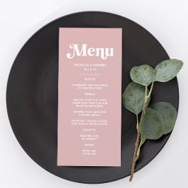 Menu Casamento Rosa Simples