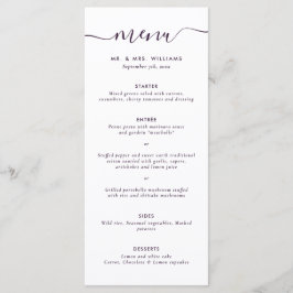 Menu Casamento Roxo Moderno