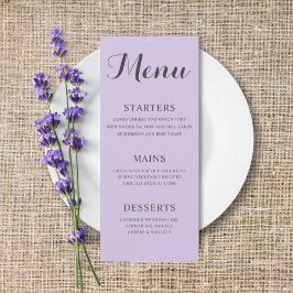 Menu Casamento Roxo Simples