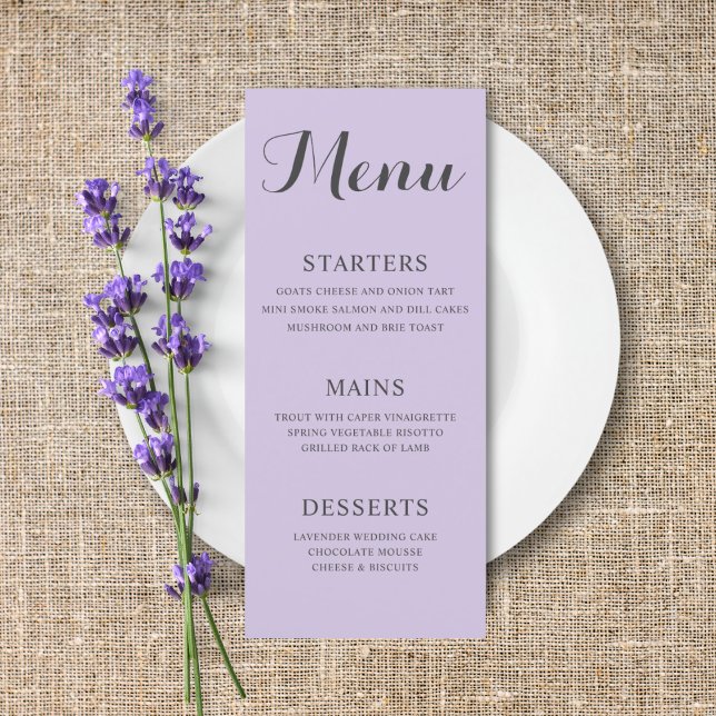 Menu Casamento Roxo Simples (Criador carregado)