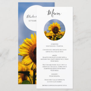Menu Casamento Russo Céu Azul de Girassol