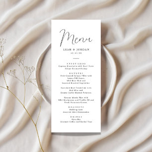 Menu Casamento Russo da Caligrafia Simples