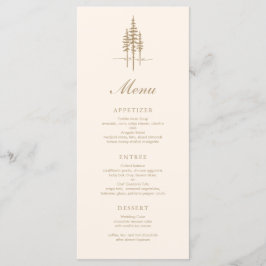 Menu Casamento Russo da Floresta Dourada Moderna