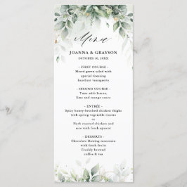 Menu Casamento Russo de Goma Botânica Eucalyptus Greene