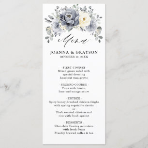 Menu Casamento Russo De Inverno Da Cinza De Prata De Iv