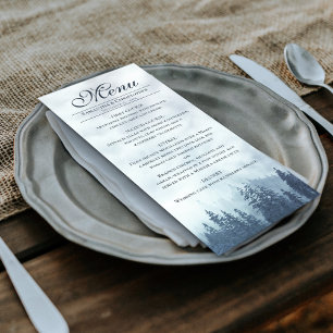 Menu Casamento Russo De Legância Da Misty Blue Pine Tre