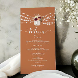 Menu Casamento Russo Floral Burgundy