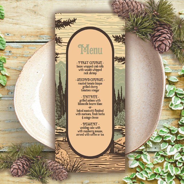 Menu Casamento Rustic Adventure Forest (Criador carregado)