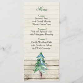 Menu Casamento Rustic Barn Wood Pine