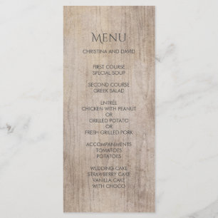Menu Casamento Rustic Country Wood