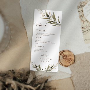 Menu Casamento Rustic Dread Floral Pampas