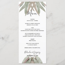 Menu Casamento Rustic Eucalyptus Leaf