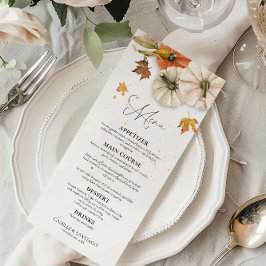 Menu Casamento Rustic Fall Pumpkin