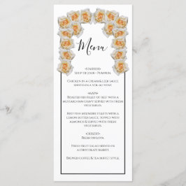 Menu Casamento Rustic Orange Rosas