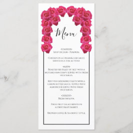 Menu Casamento Rustic Pink Roses