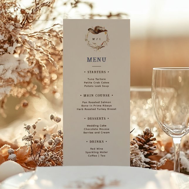 Menu Casamento Rustic Western Ranch (Criador carregado)