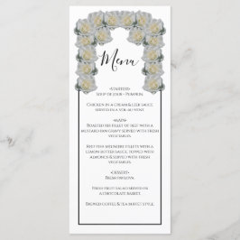 Menu Casamento Rustic White Roses