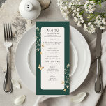 Menu Casamento Rustic Wildflower Frame Emerald Green<br><div class="desc">Este cardápio de casamento apresenta um elegante fundo verde esmeralda, que exumenta uma sensação de sofisticação e riqueza. A matiz verde profunda cria um pano de fundo cativante que dá o tom para uma celebração memorável. Em torno do texto, encontram-se arranjadas artificialmente flores silvestres delicadas e rústicas de cor aquosa...</div>
