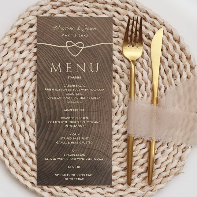 Menu Casamento Rustic Wood (Criador carregado)